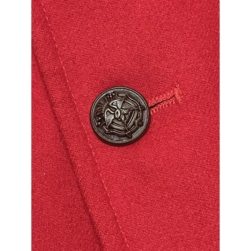 Pendleton Men's Size 46 Virgin Wool Bright Red blazer coat vintage USA - Picture 3 of 14